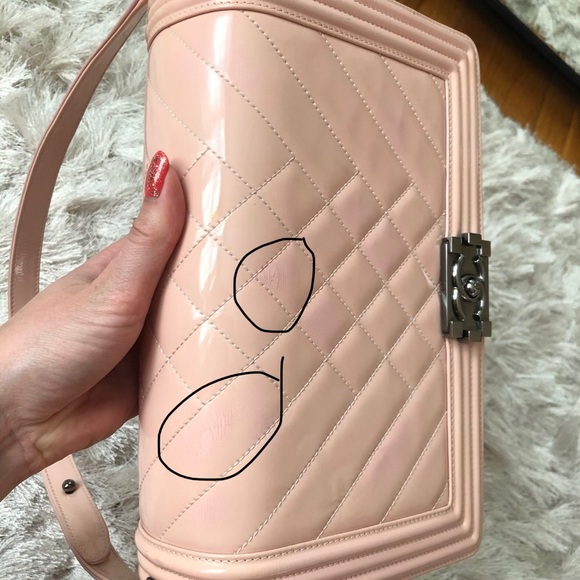 SOLD.Chanel New Medium Patent Leather Le Boy - Picture 8 of 8